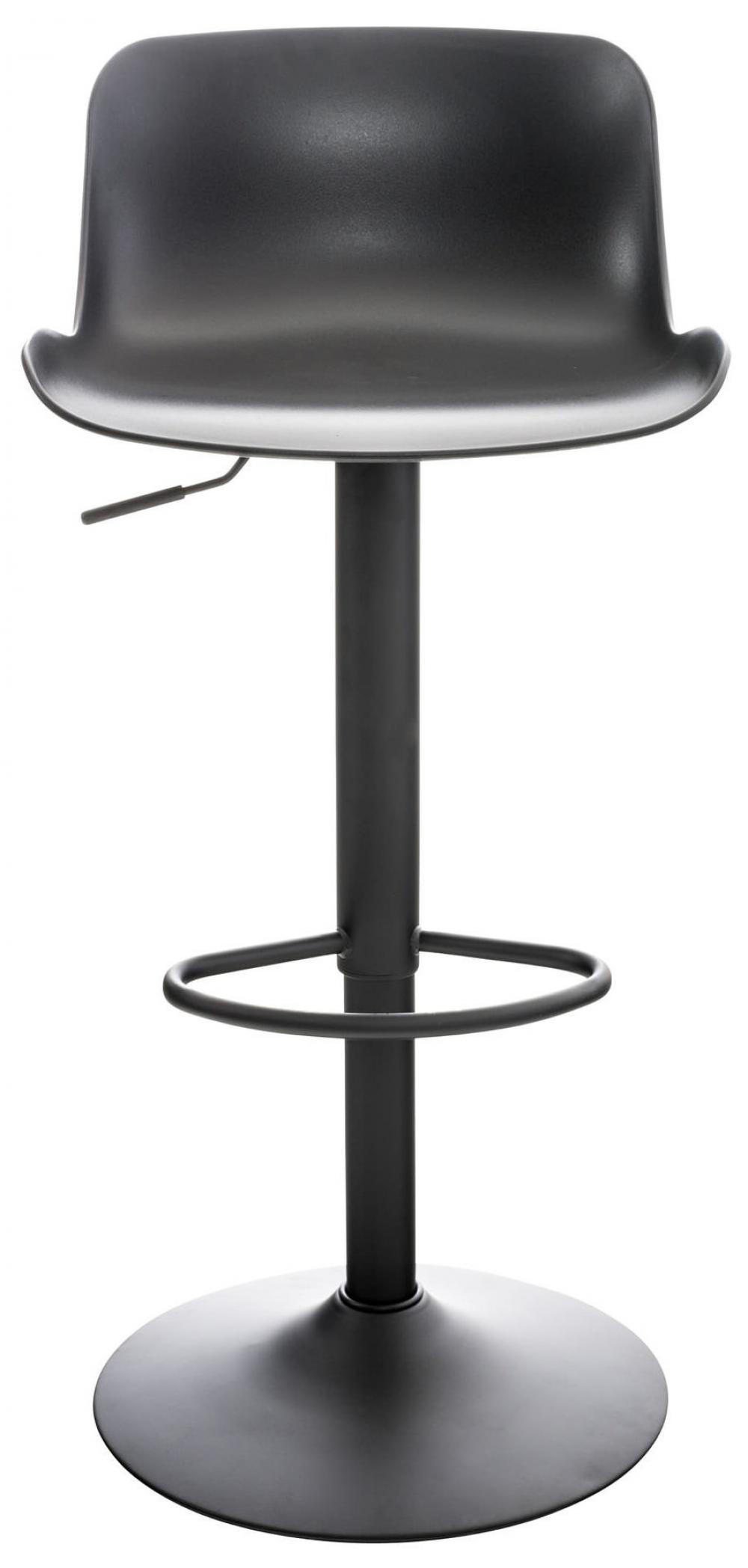 BARHOCKER 4er Set Kunststoff schwarz - Schwarz, Kunststoff/Metall (44/81/44cm) - CLP