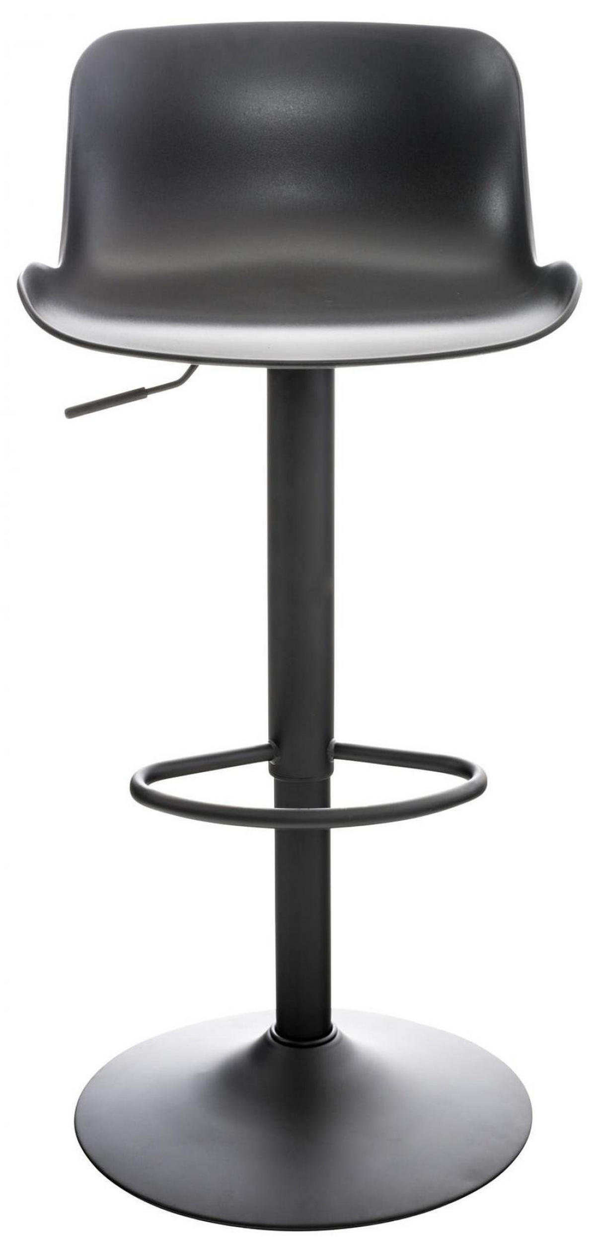 BARHOCKER 4er Set Kunststoff schwarz - Schwarz, Kunststoff/Metall (44/81/44cm) - CLP