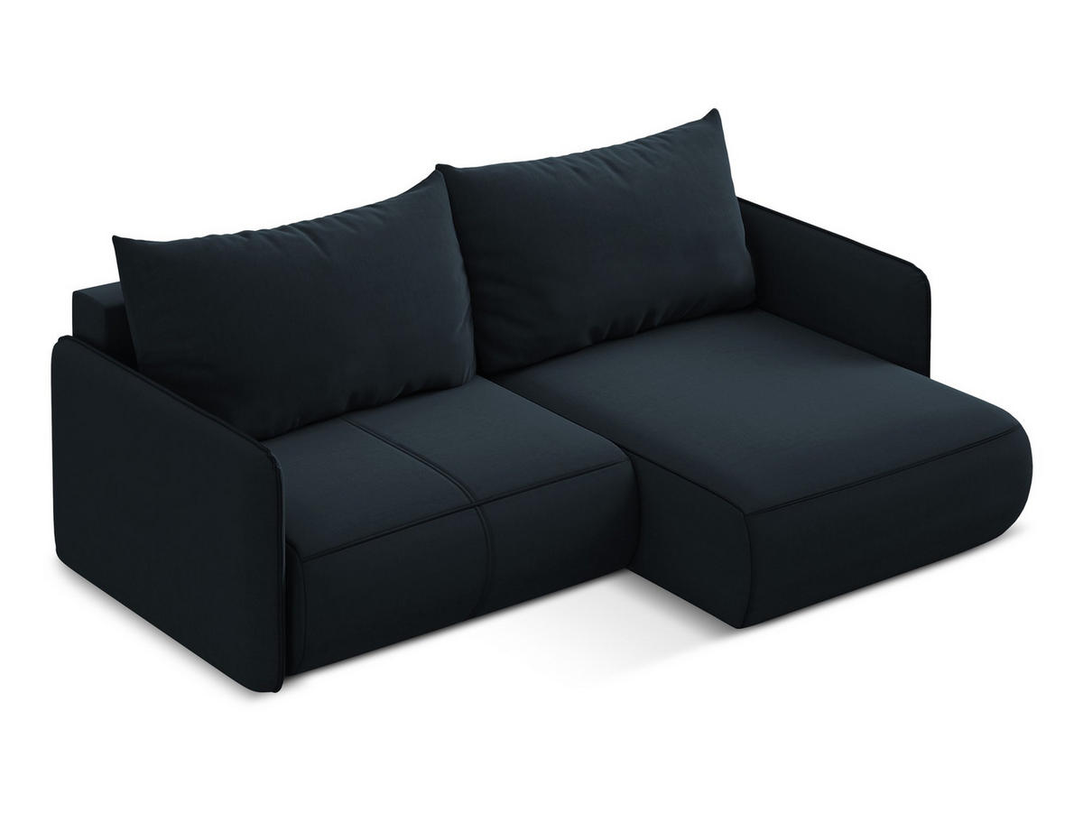 WOHNLANDSCHAFT Chenille Stoff Weiß - Schwarz/Weiß, Kunststoff/Textil (290/86/148cm) - Makamii