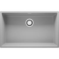 SPÜLBECKEN London Slim, 2-er set Grau 76/47 cm 1 Becken + Ablauf-Set ab 80er Unterschrank - Chromfarben/Grau, Kunststoff (76/20/47cm) - Primagran