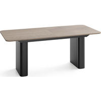 ESSTISCH Riven rechteckig ausziehbar verlängerbar mit Butterfly-Auszug, Eiche Braun 180-276/90/76 cm - Eichefarben/Schwarz, Holzwerkstoff/Metall (90/276/76cm) - WFL GROUP