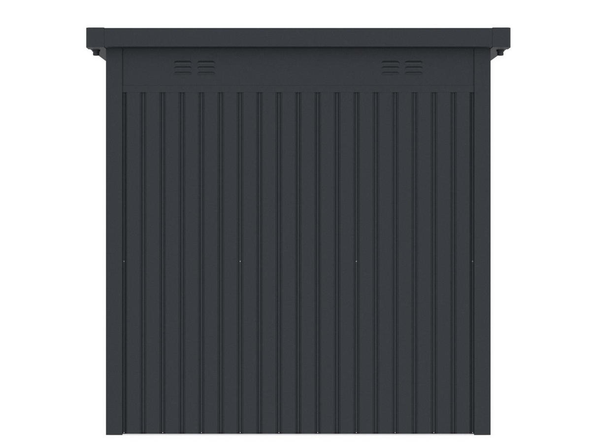 GERÄTEHAUS TOM Dunkelgrau mit Doppeltür und Schließzylinder 230/230/222 cm - Grau, Kunststoff (80/175/120cm) - Plats Outdoor solution