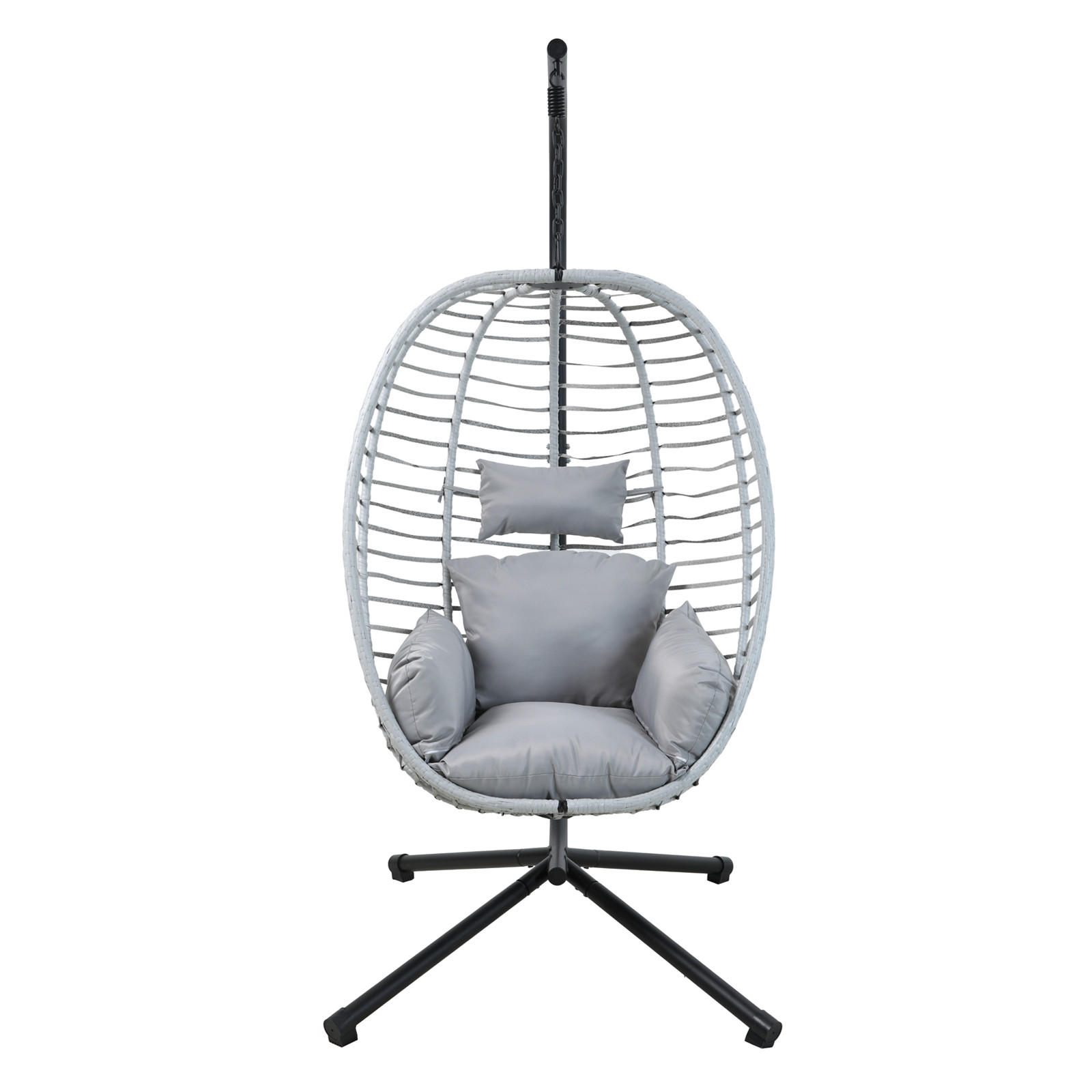 HÄNGESESSEL BELLY Grau - Grau, Kunststoff (90/200/100cm) - SVITA