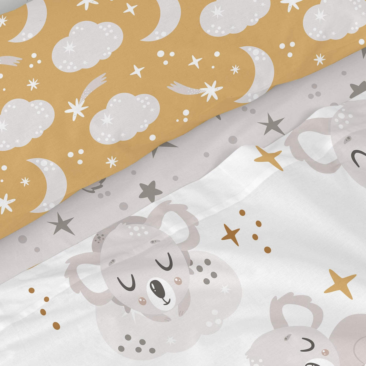 BETTWÄSCHE 2er-Set teiliges baby koala 180x270 cm mehrfarbig - Multicolor, Textil (180/270cm) - Happy Friday