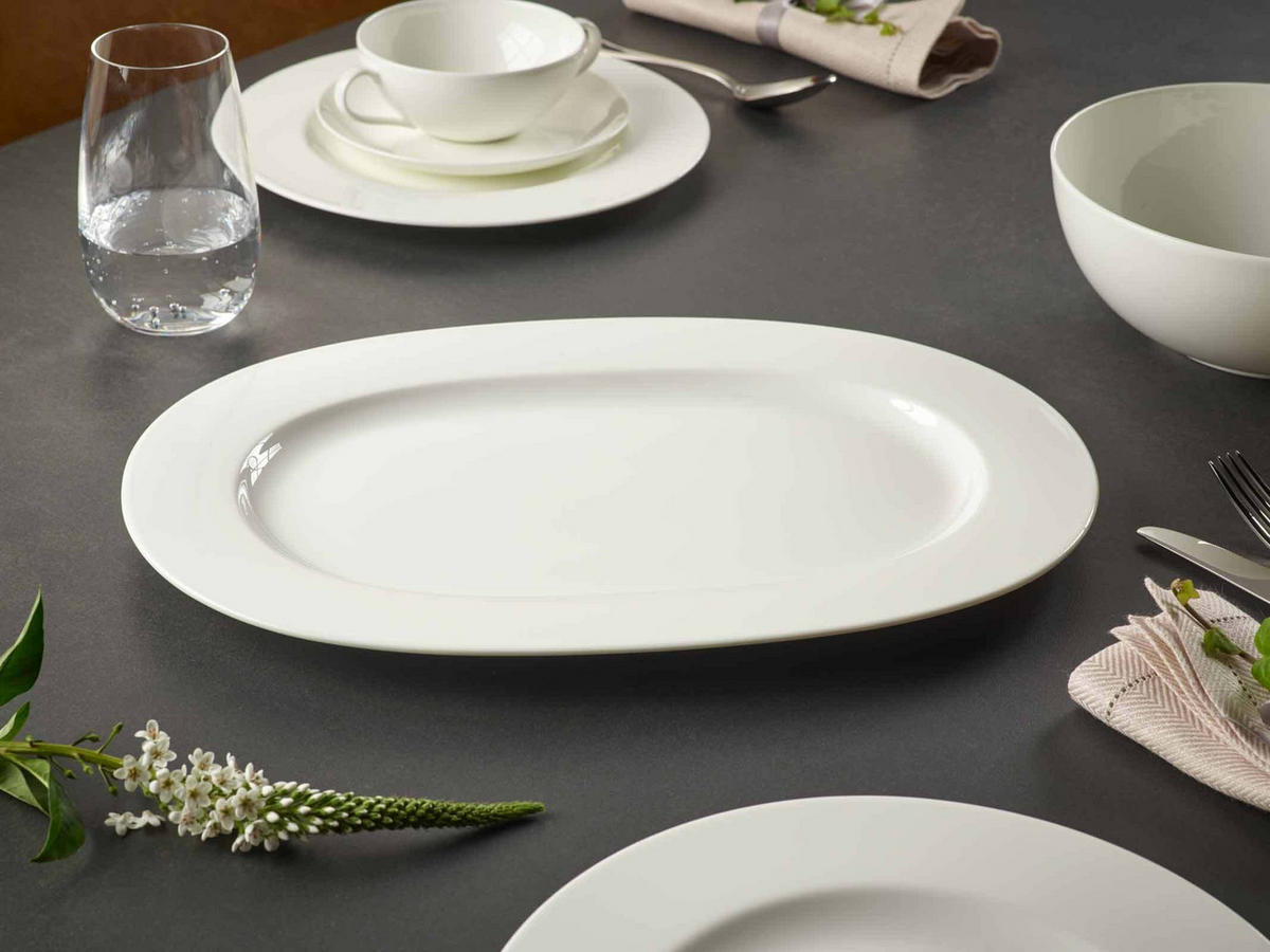SERVIER-SET Anmut weiß 3er Set - Weiß, Keramik (1/1/1cm) - Villeroy & Boch