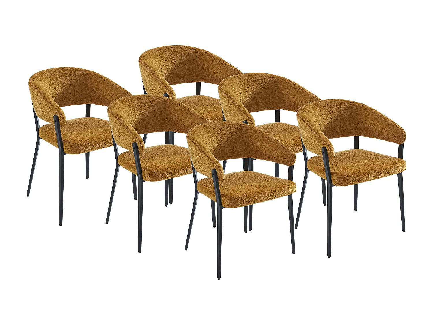 Vente-Unique Stuhl Dunkelgelb 56x77x55 cm