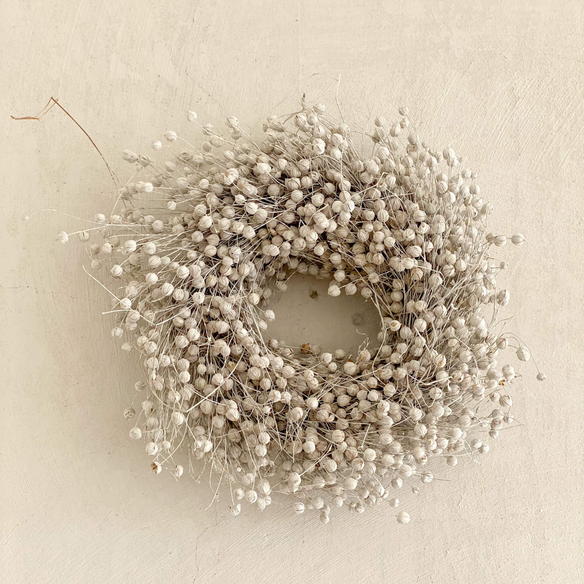 FLACHSKRANZ: Entdecke die Magie der Flachskränze – Dein Must-Have für dieses Jahr - weiß / 40 cm - Weiß, Naturmaterialien (40cm) - Lykke & You