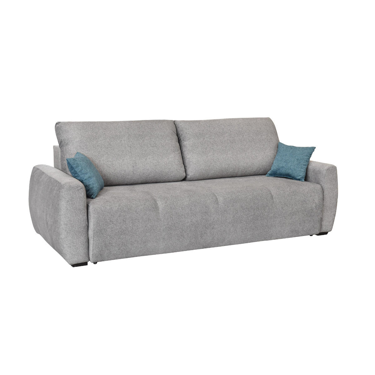 SCHLAFSOFA 3-sitzer aus stoff - alba 246/112/76 cm - Grau, Textil (112/76/202cm) - Calicosy