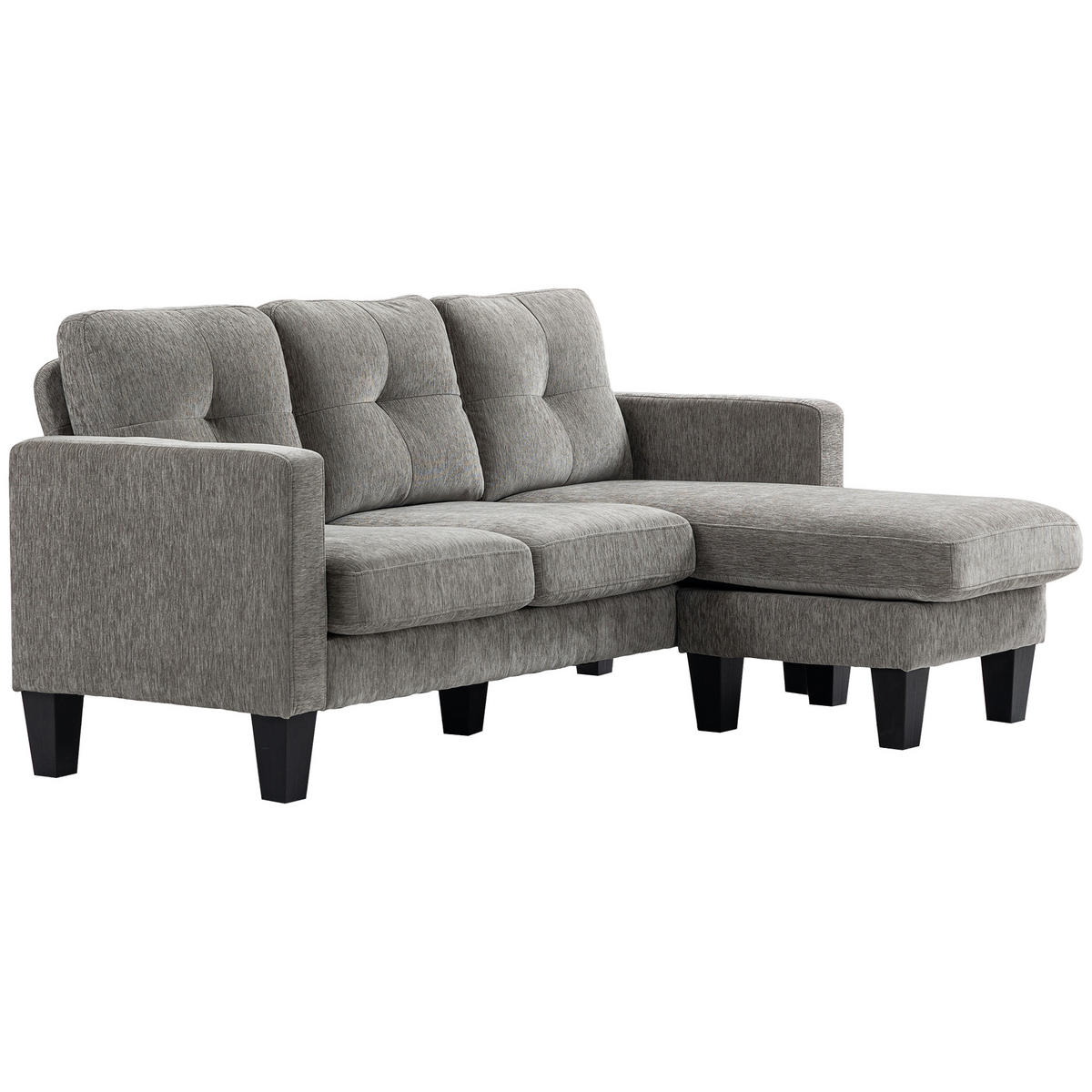 ECKSOFA Braun 186.0/130.0/84.0 cm - Braun, Textil (130/186cm)