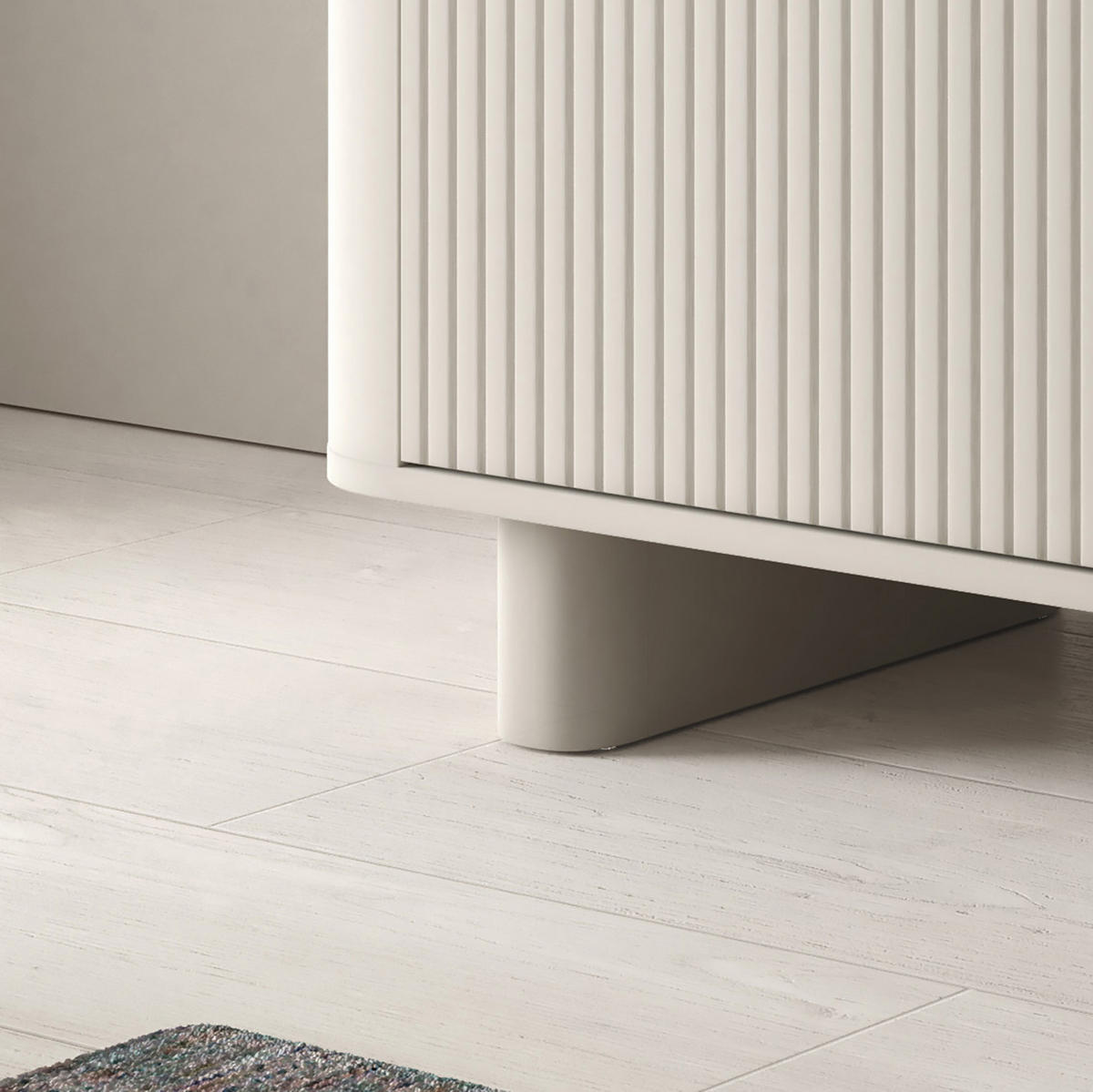 TV-SCHRANK Hängende RTV Kommode 200 cm Misterio mit Lamellen Cashmire - Beige/Creme, Holzwerkstoff (200/42/40cm) - Jerpax