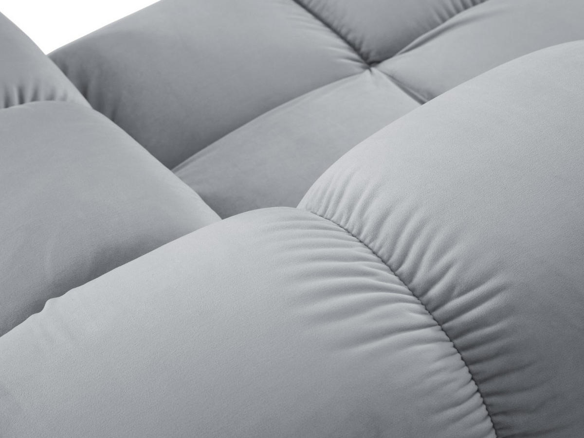 MODULARES-SOFA links Bellis aus Samt hellblau 4 Sitzplätze - Hellblau, Textil (94/63/282cm) - Micadoni