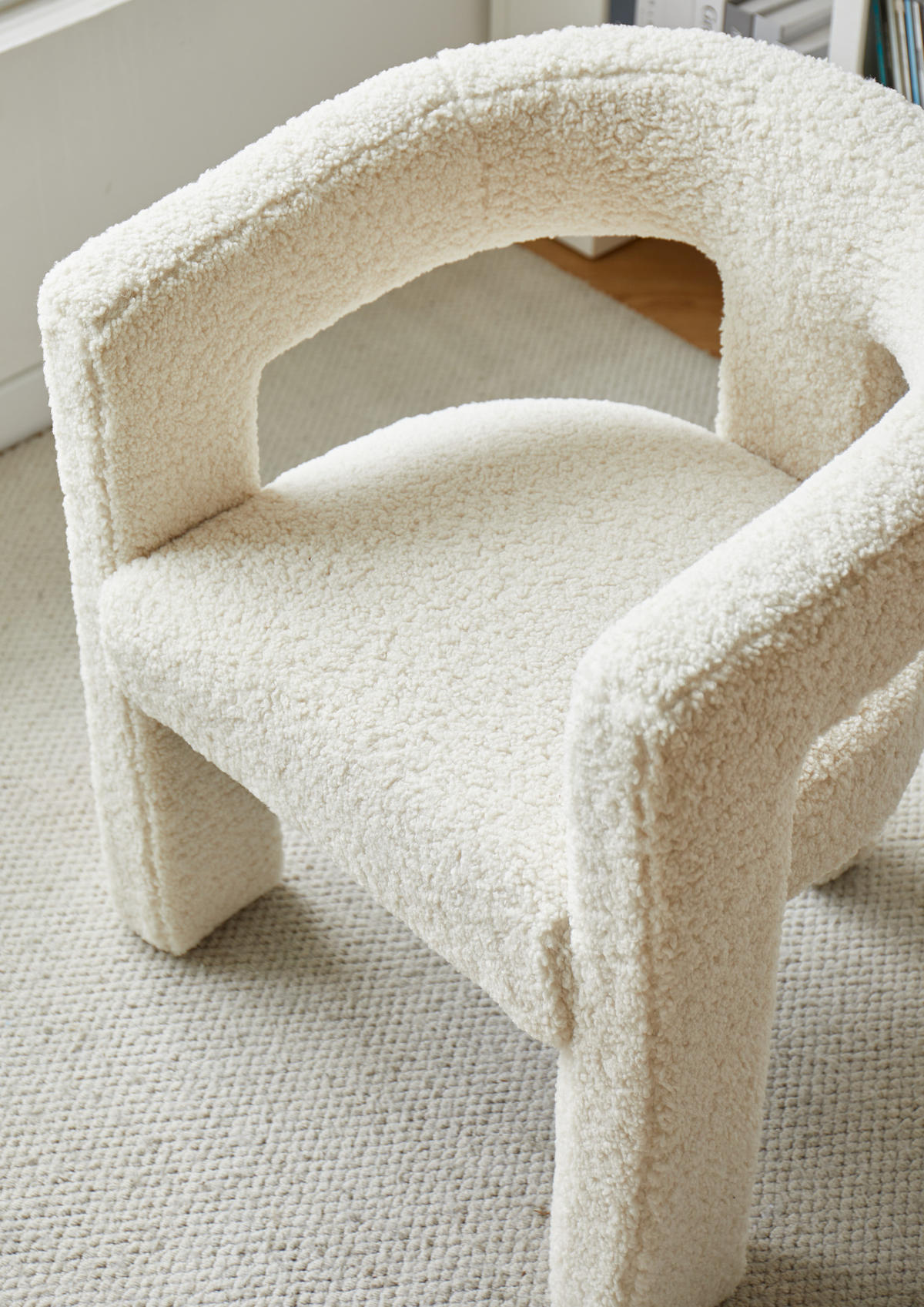 SESSEL Wolle Weiß - Weiß, Textil (66/75/58cm) - Nordlys