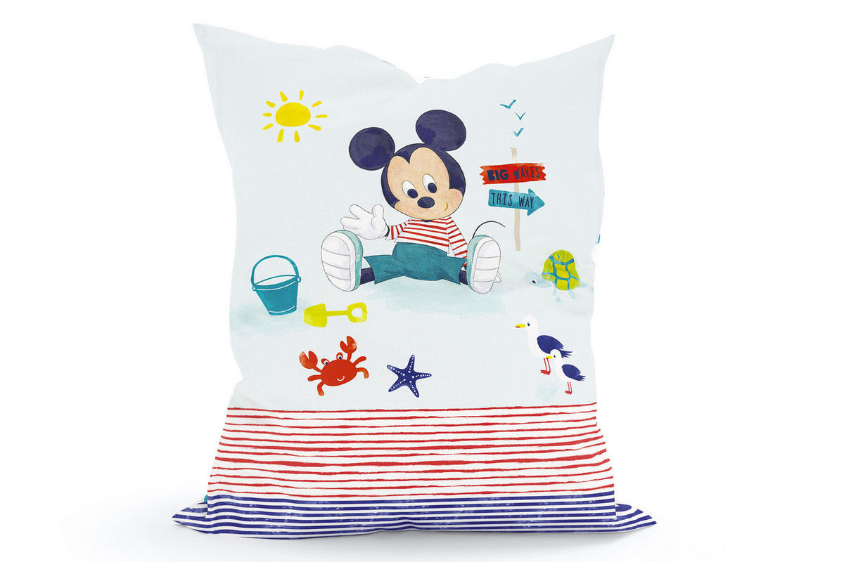KINDER-SITZSACK - Mickey Mouse - Blau/Rot, Textil (100/25/135cm) - Green Bean
