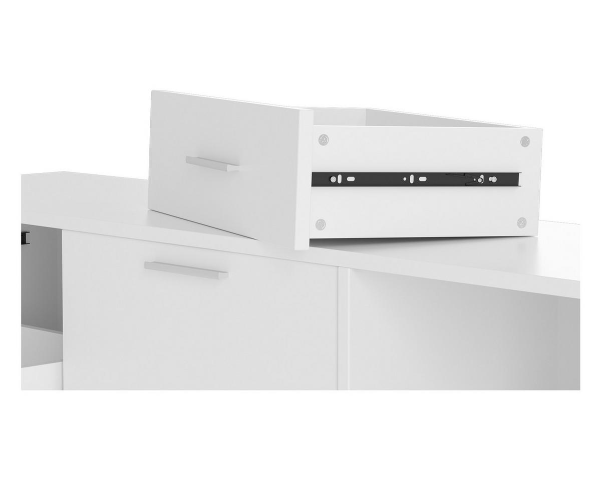 TV-SCHRANK in 180/45/35 cm - Weiß, Holzwerkstoff (180/45/35cm) - HOMAVO