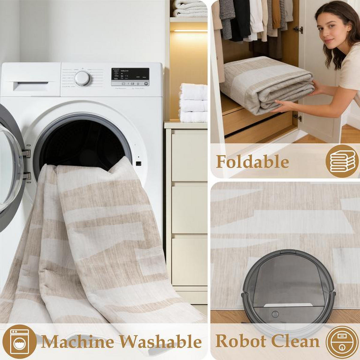KURZFLOR-TEPPICH Cyrus Creme/Beige 160x230 cm - Multicolor, Textil (160/230cm) - Vercai Rugs