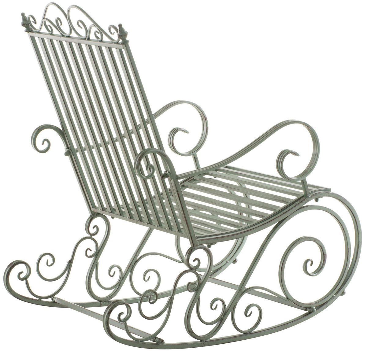 GARTENSCHAUKELSTUHL Metall Antik-Grün - Grün, Metall (56/94/90cm) - CLP
