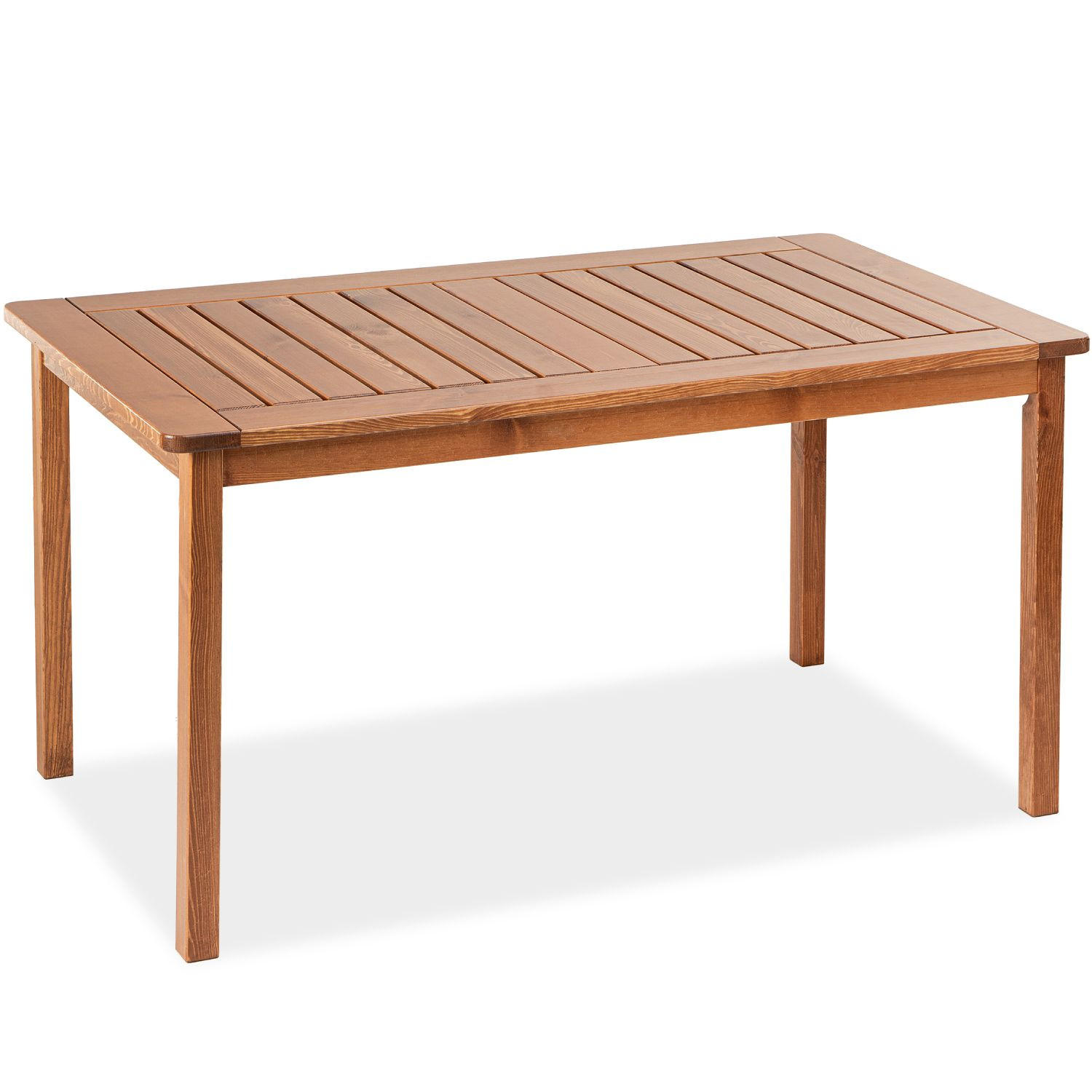GARTENTISCH NYCTERE aus Kiefernholz, braun - Braun, Holz (140/77/75cm) - KONSIMO®
