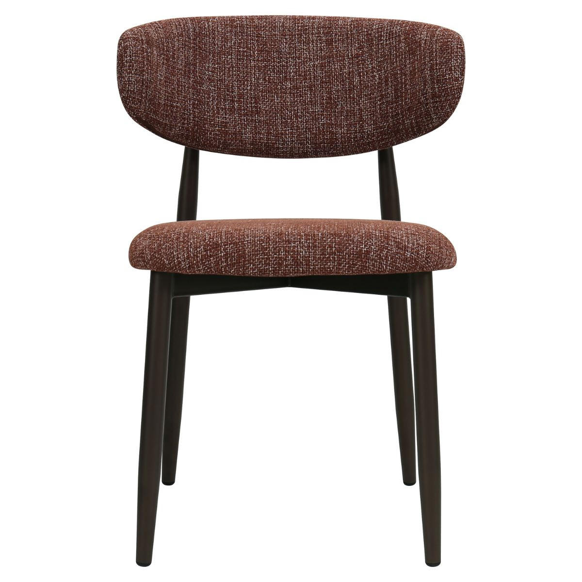 ESSZIMMERSTUHL Alexia – Rot/Bronze – Stoff & Metall – 2er-Set - Rot/Bronzefarben, Textil/Metall (52/77/56cm) - Giga Meubel