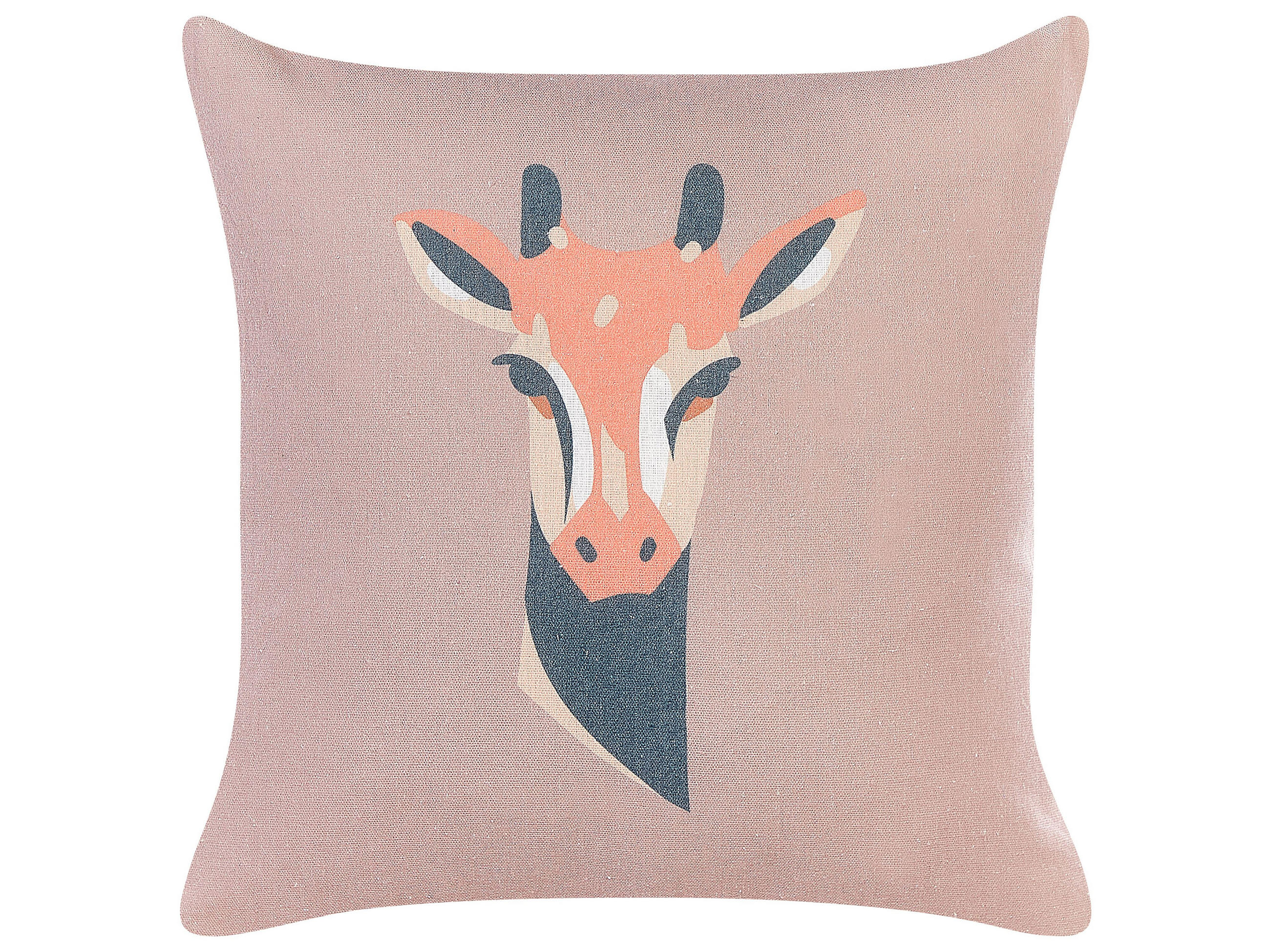 DEKOKISSEN 2er-Set Rosa 45/45 cm Candelabra - Pink, Textil (45/45cm) - Beliani