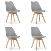 ESSZIMMERSTUHL 4er Set Grau - Grau, Textil (46/84/43cm) - Best For Home