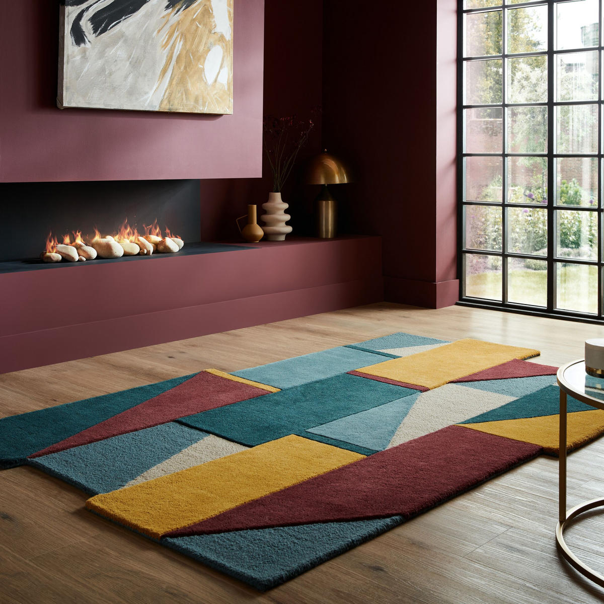 WOLLTEPPICH Shuffle Muster, Abstrakt, Wohnzimmer Multicolor Shaped 120x180 - Multicolor, Textil (120/180cm) - KADIMA DESIGN