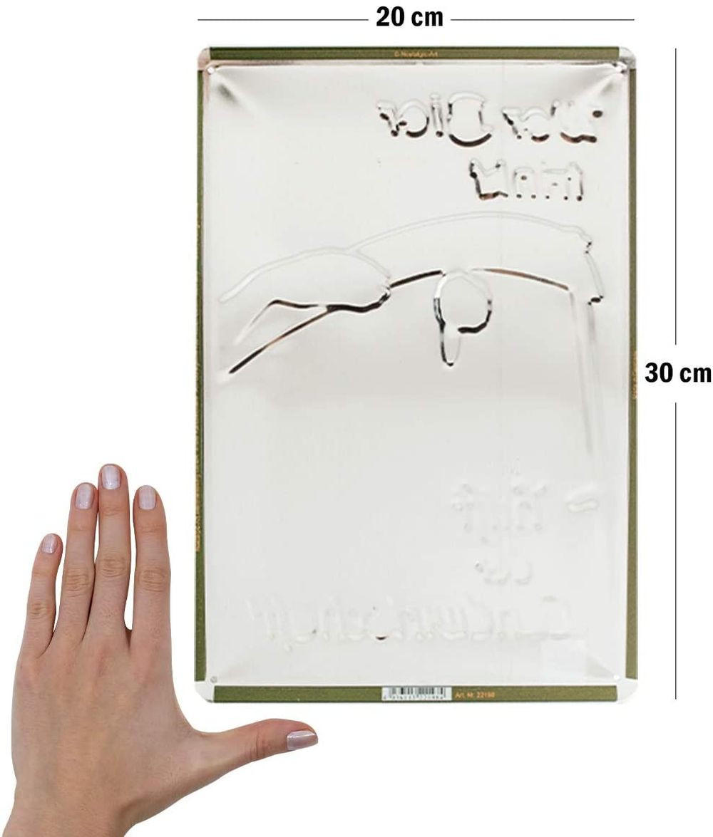 BLECHSCHILD 20/30 cm Open Bar Wer Bier trinkt hilft der Landwirtschaft - Multicolor, Metall (20/30/0.2cm) - Nostalgic-Art