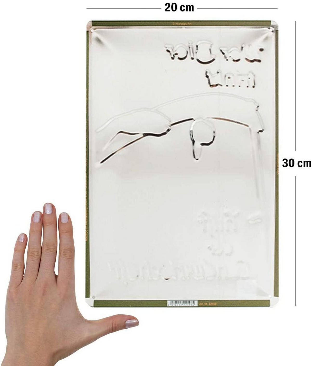 BLECHSCHILD 20/30 cm Open Bar Wer Bier trinkt hilft der Landwirtschaft - Multicolor, Metall (20/30/0.2cm) - Nostalgic-Art