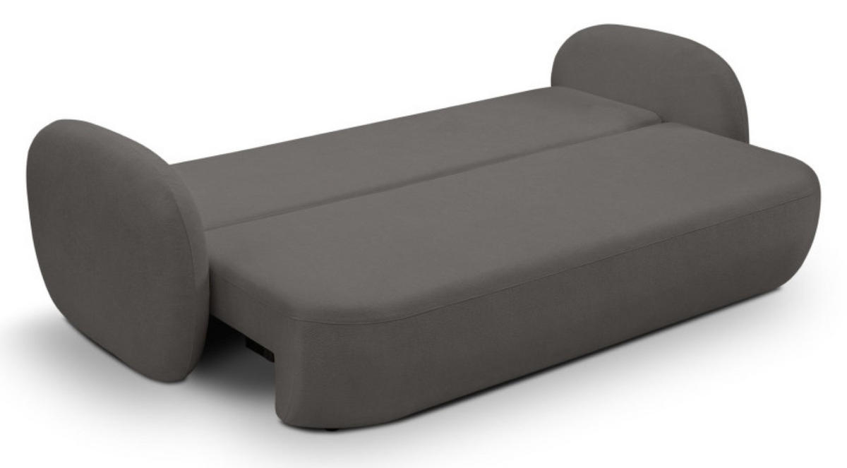 SITZSOFA Grau LIO Mit Schlaffunktion Bezogen Mit Stoff SICURO - Grau, Textil (238/86.5/101cm) - Sepro Meble