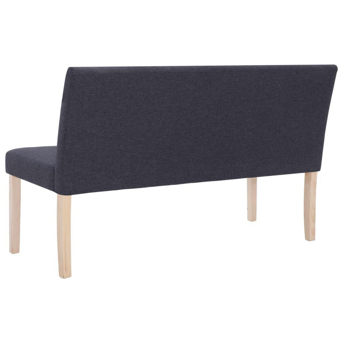 SITZBANK 139,5 Cm Dunkelgrau Polyester - Grau, Textil (54/85.5/139.5cm) - vidaXL