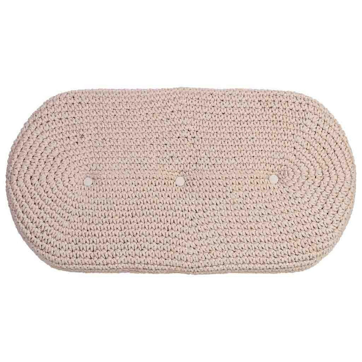 HOCKERBANK aus Holz und Baumwolle, beige, 82x43cm - Beige, Holz (82/43/43cm) - Wanderlust