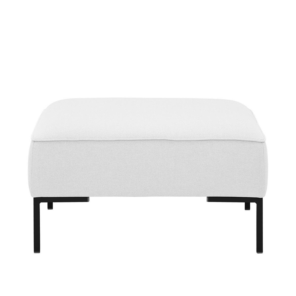 POLSTERHOCKER - Webstoff - Schwarz/Weiß, Textil (102/43/93cm) - home24