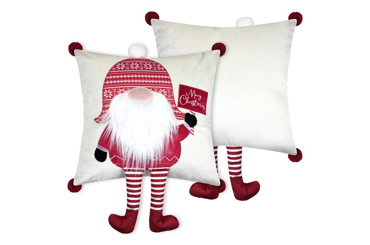 WEIHNACHTSKISSEN Klaus 45/45 cm - Multicolor, Textil (45/45cm)