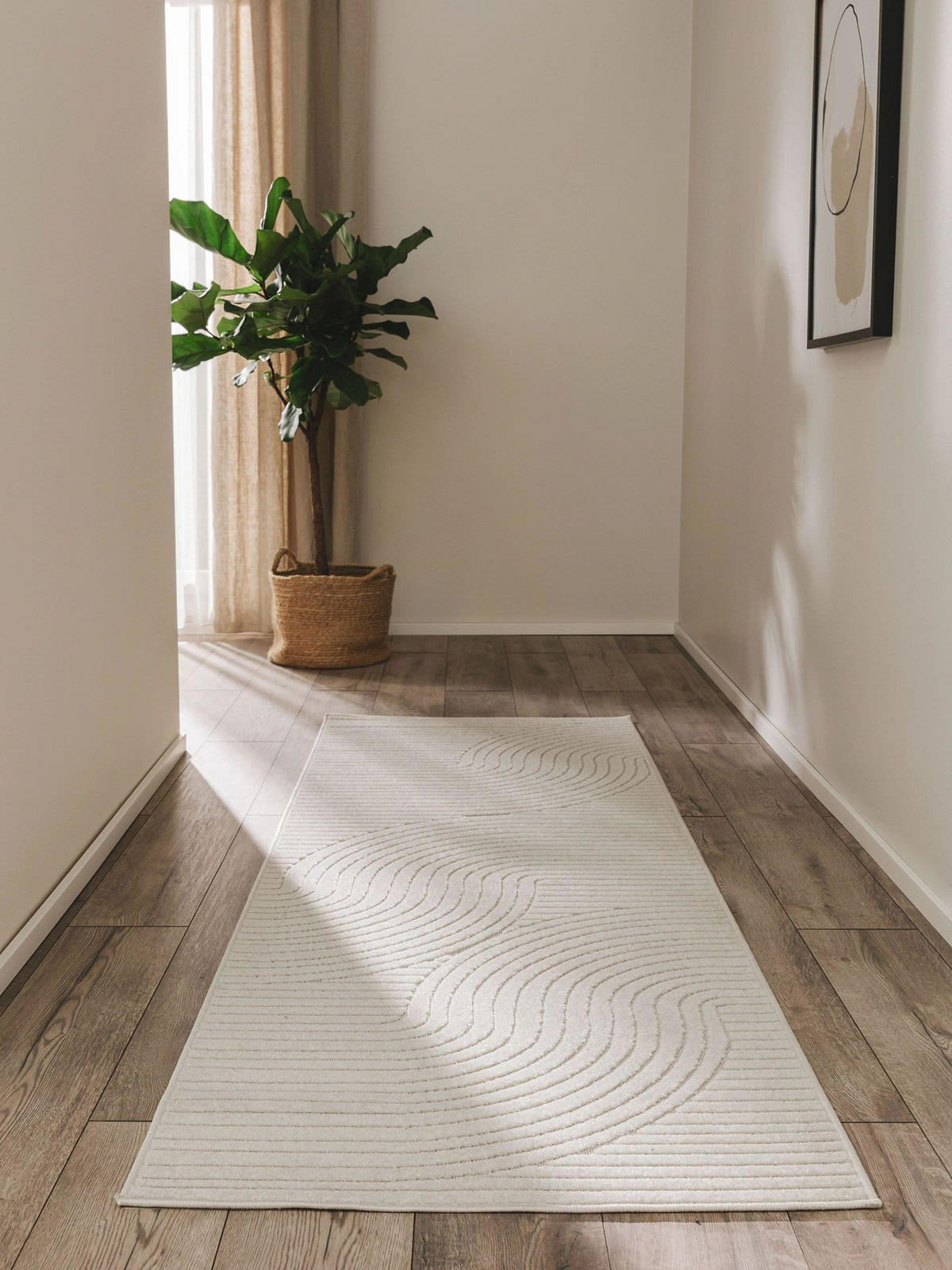 TEKAŠKI prt Mars kremna, notranji in zunanji, 80x240 cm - krem, tekstil/naravni materiali (80/1cm) - KUNSTLOFT