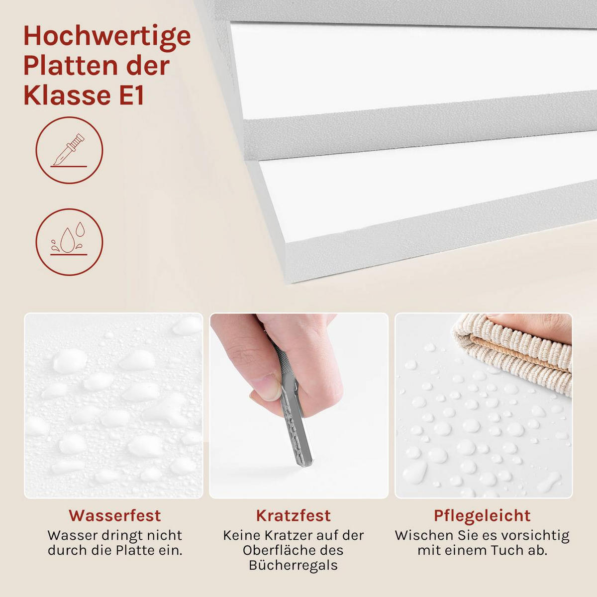 BÜCHERREGAL mit 7 Würfeln, 30x26x178,5 cm, Weiß - Weiß, Holzwerkstoff (30/178.5/26cm) - Woltu