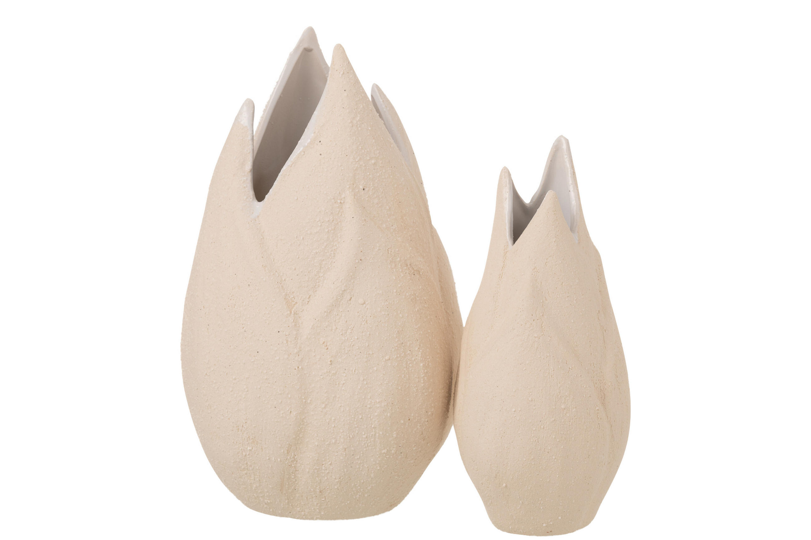 VASE SAND - Töpferei - Beige - L - Ø 18 cm - Beige, Keramik (32cm) - J-Line
