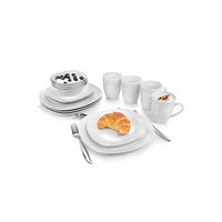 KOMBISERVICE BILGOLA - 16 teilig aus Porzellan - Weiß, Keramik (25/31.5/29cm) - Sänger