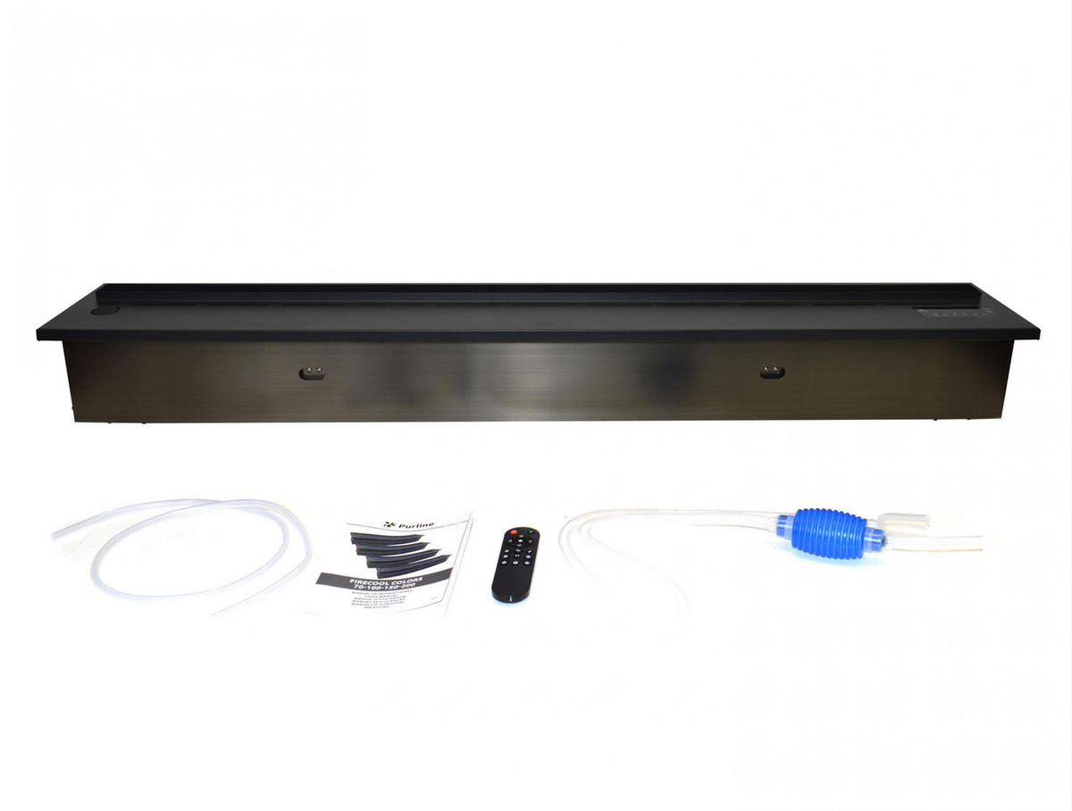 WASSERKAMIN zur Dekoration Schwarz Einfügemuster 3 L Tank - Schwarz, Metall (70/24/19cm) - Purline