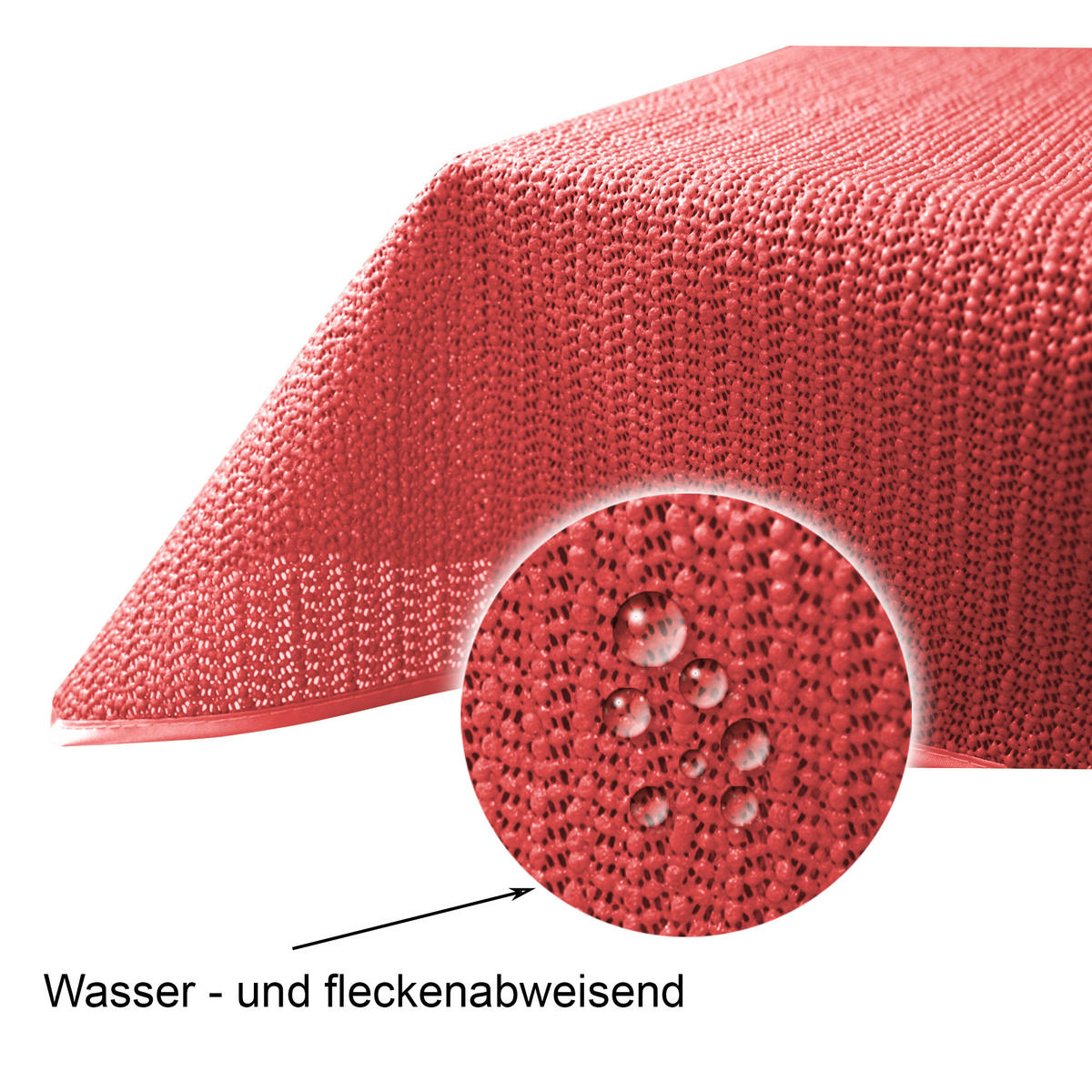 TISCHDECKE Outdoor rechteckig 130/160 cm Rot - Rot, Kunststoff (130/160cm) - TiborTex