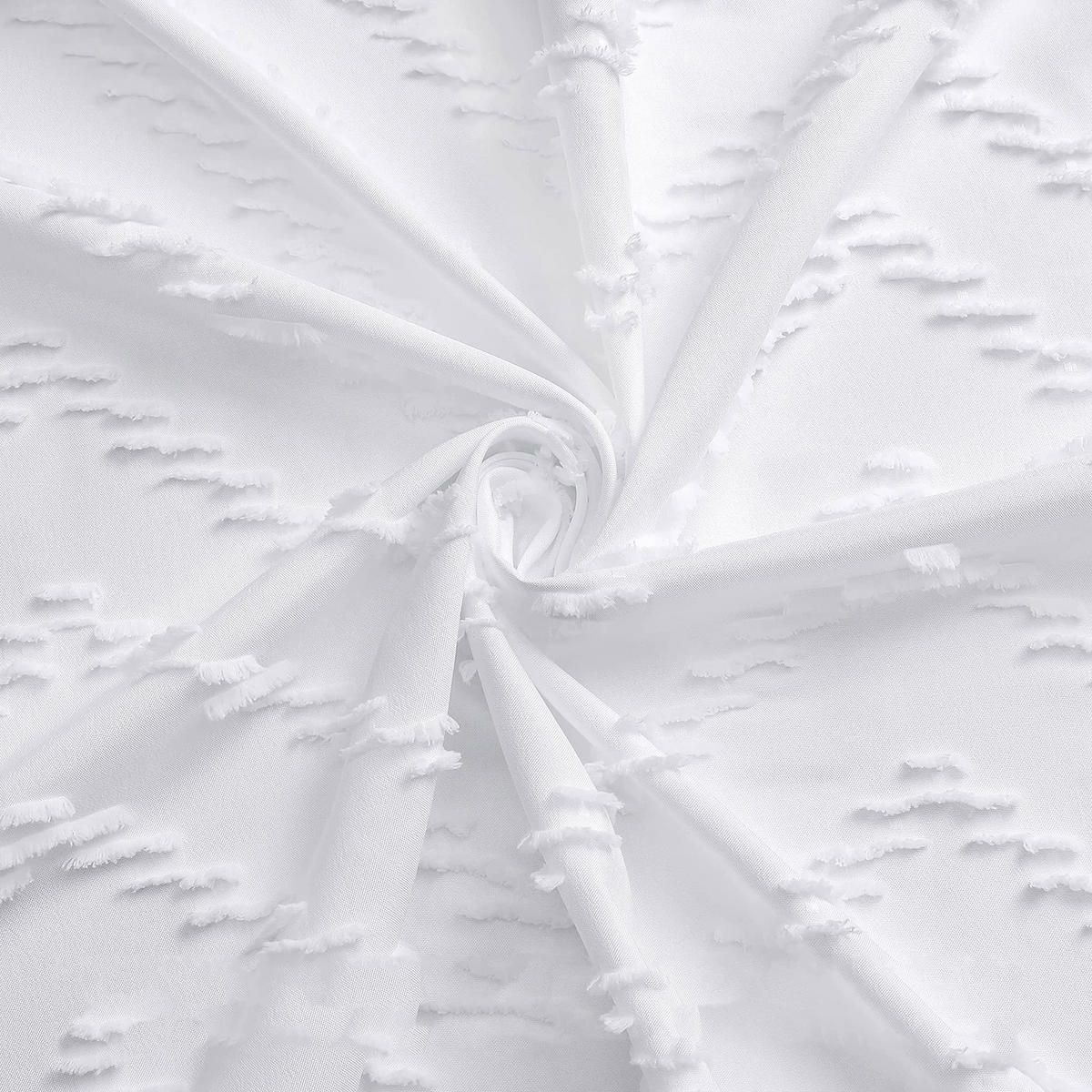 DUSCHVORHANG Boho Blumen 183 x 183 cm wasserdicht schlicht modern - Weiß, Textil (183/183cm) - MCBOSON