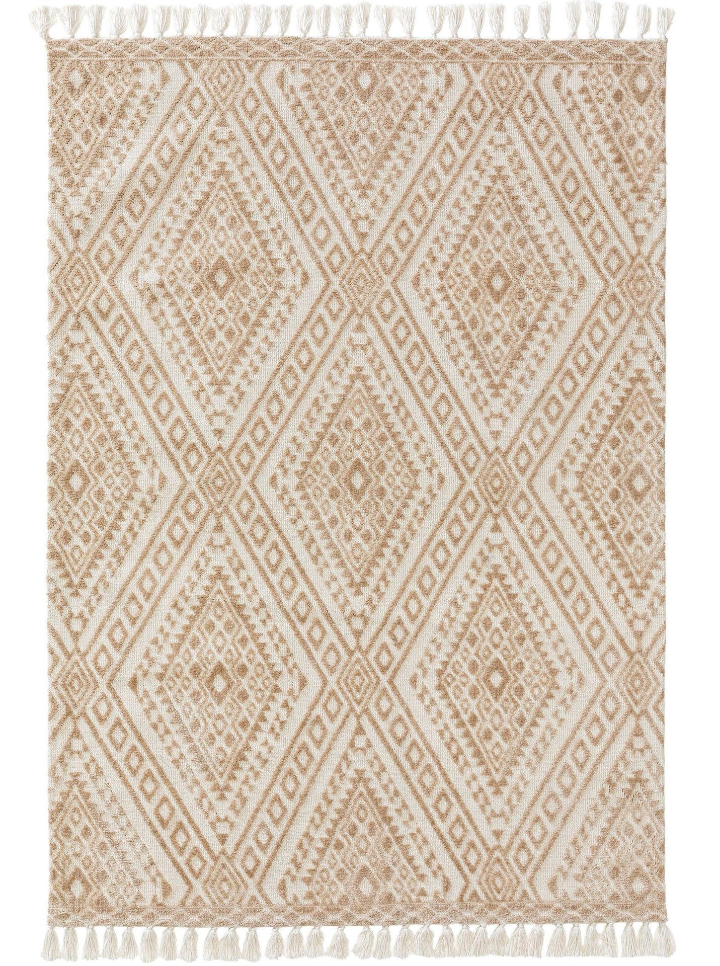TEPPICH Elias Beige 120x170 cm - Beige, Textil (120/1cm) - KUNSTLOFT