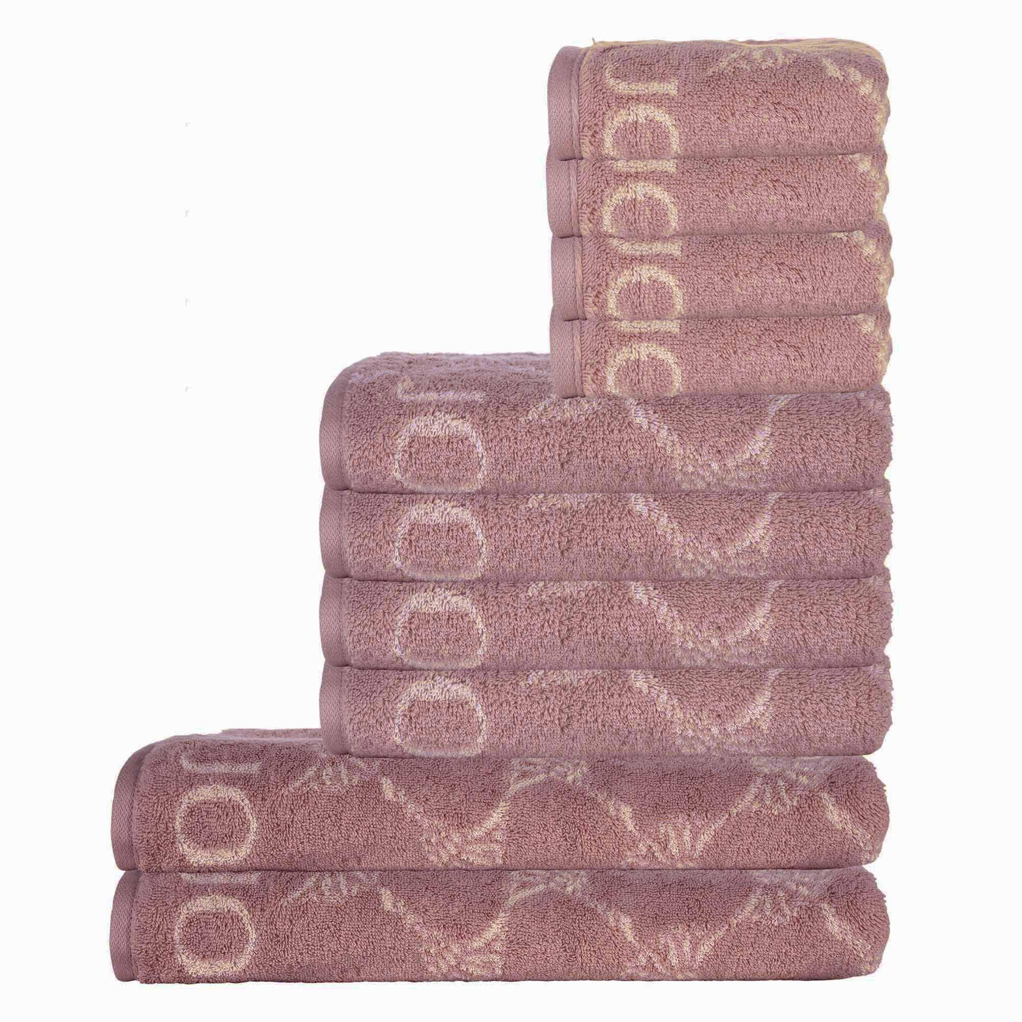 HANDTUCH Unisex Rosa Baumwolle 10er Pack - Pink, Textil (60/120cm) - Joop!