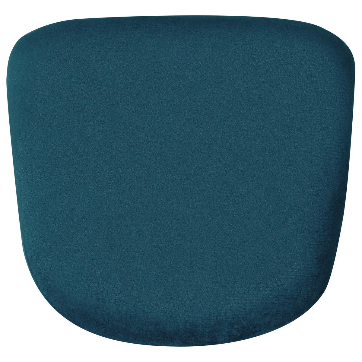 SCHAUKELSESSEL Samtstoff Seeblau Ellan - Blau/Hellbraun, Textil (71/97/90cm) - Beliani