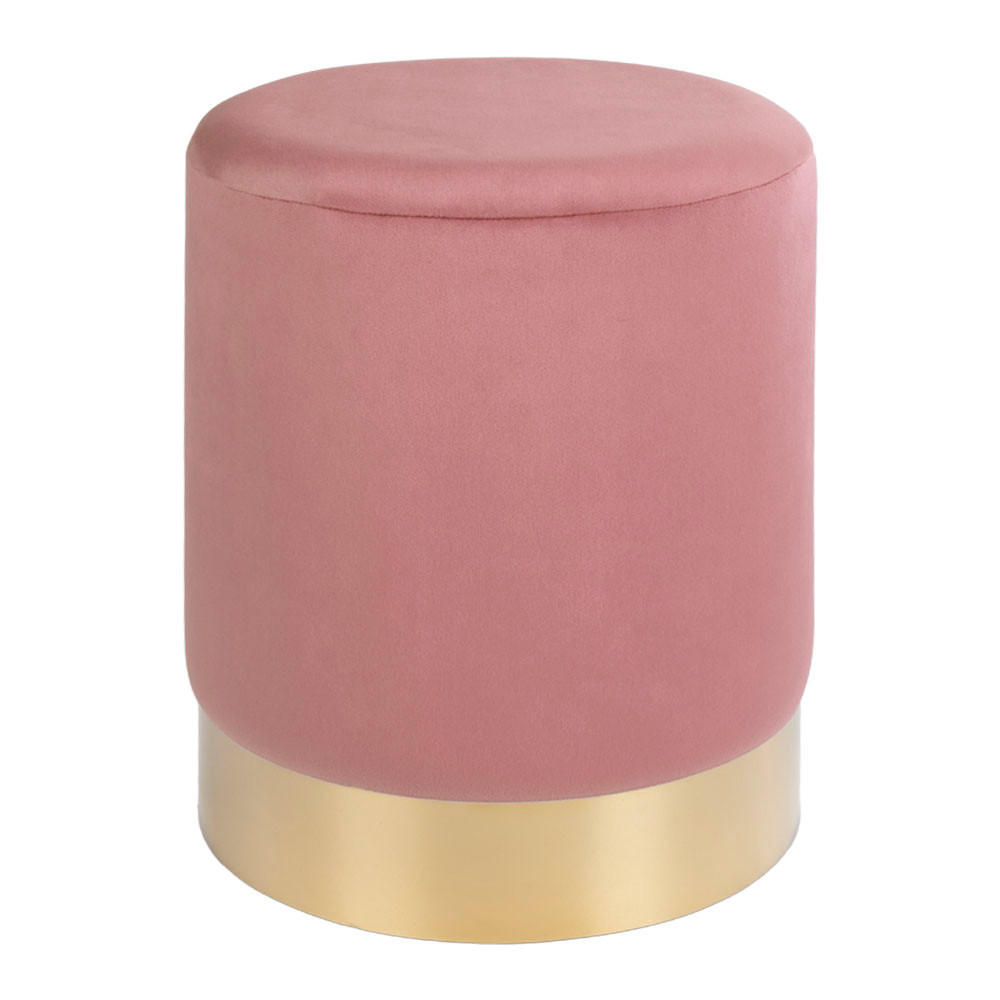 POUF rosa - Rosa, Holzwerkstoff (34/43/34cm) - ebuy24