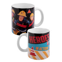 BECHER Feuerwehrmann Sam Heroes in Action Mehrfarbig 320 ml - Multicolor, Keramik (0.32L) - Playmobil