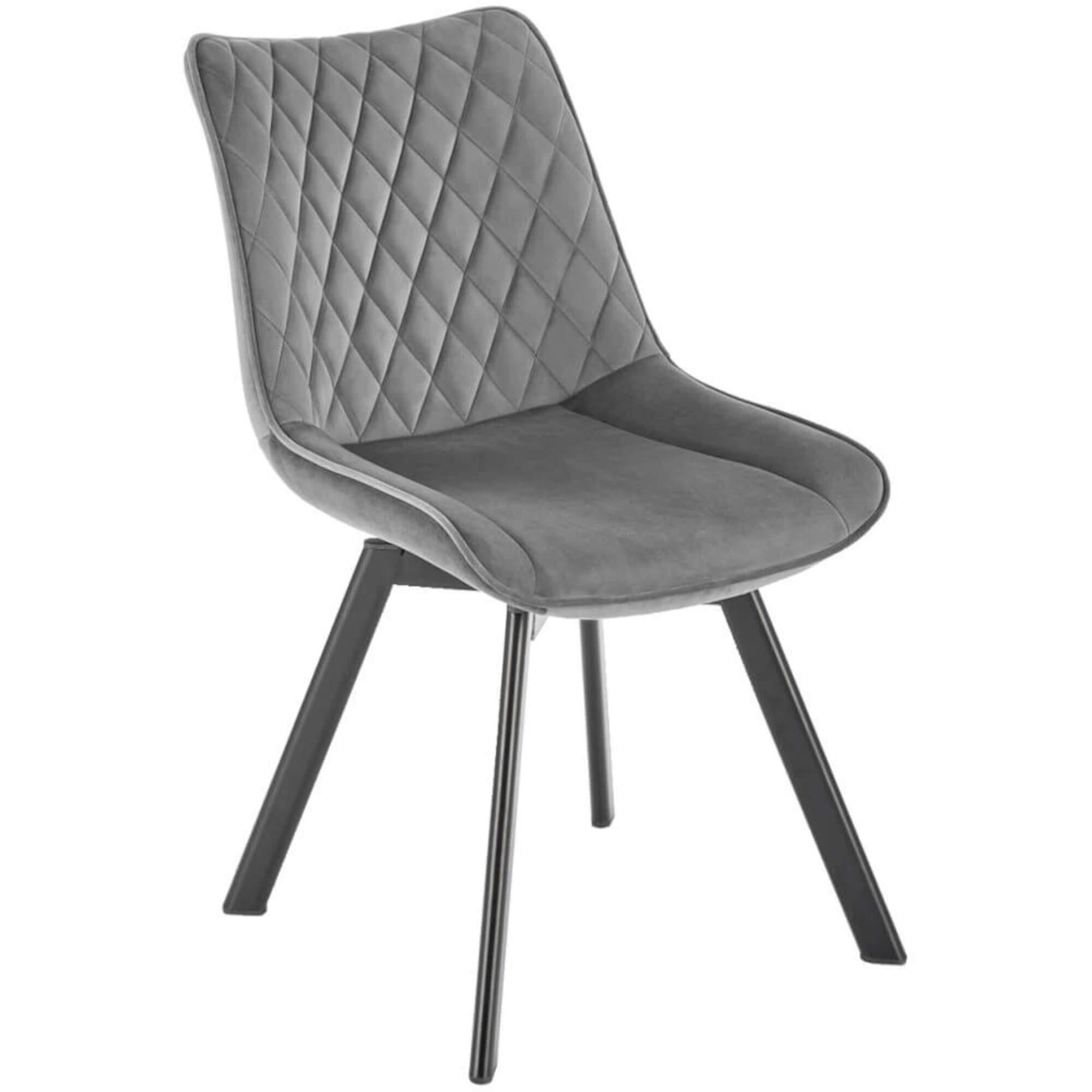 STUHL LUXI K520 - Schwarz/Grau, Holzwerkstoff/Metall (46/80/47cm) - Meblini