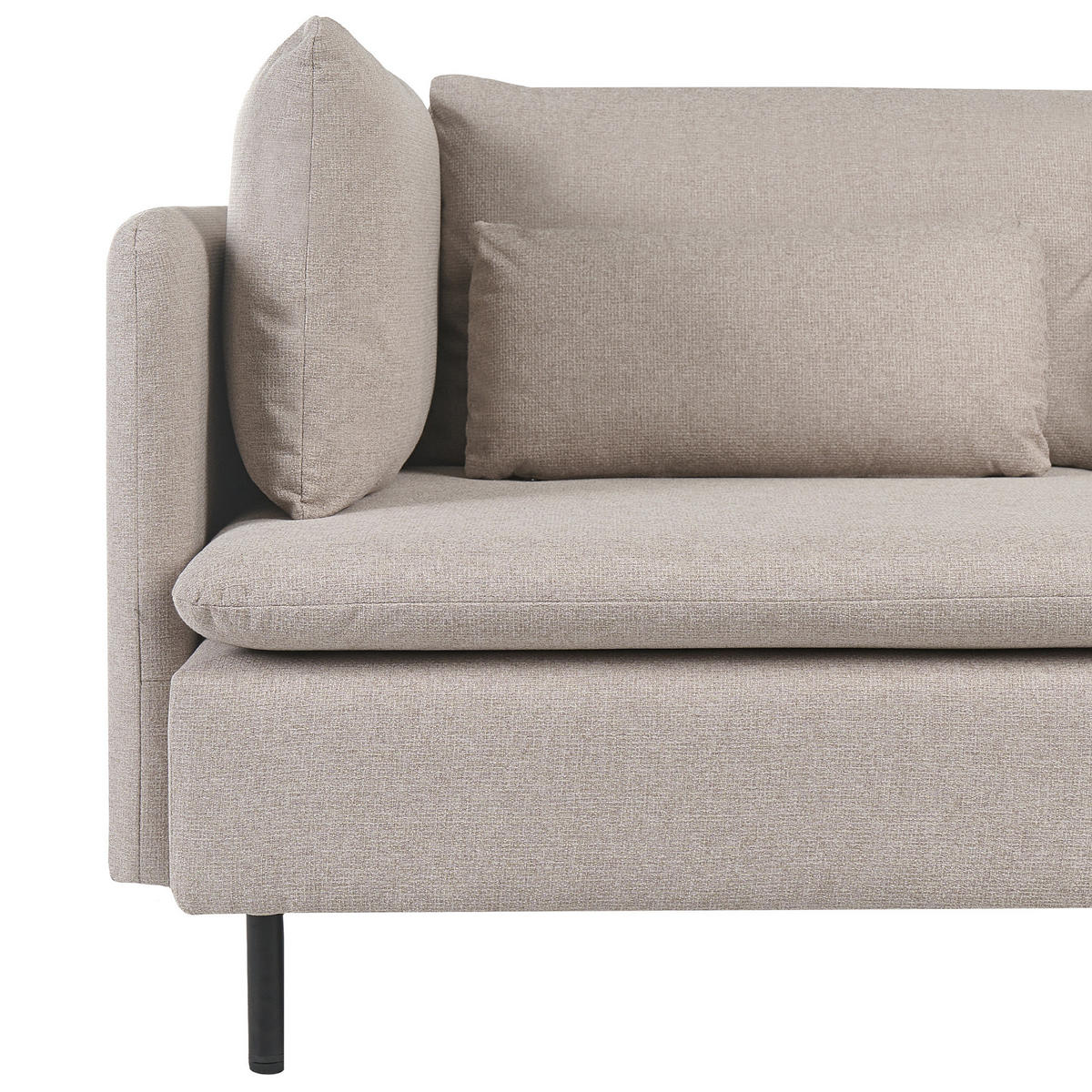 MODULÁRNÍ POHOVKA 2-místná Béžová Látka Egeris - béžová, textil (172/80/94cm) - Beliani