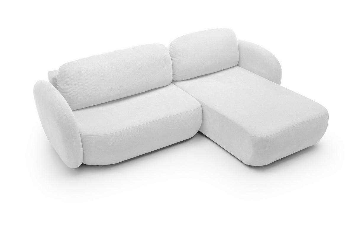 ECKSOFA OLIO L-Form Schlaffunktion mit Bettkasten, lose Rückenkissen, freistehend, RECHTS 248x174 cm Silver-coloured - Silberfarben, Holz/Textil (248/174cm) - DomoHome