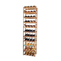 WEINREGAL Pinotwine 166x43,4x25 cm 44 Flaschen Massives Kiefernholz Braun Geölt - Braun, Holz (41.2/166/25cm) - PROREGAL