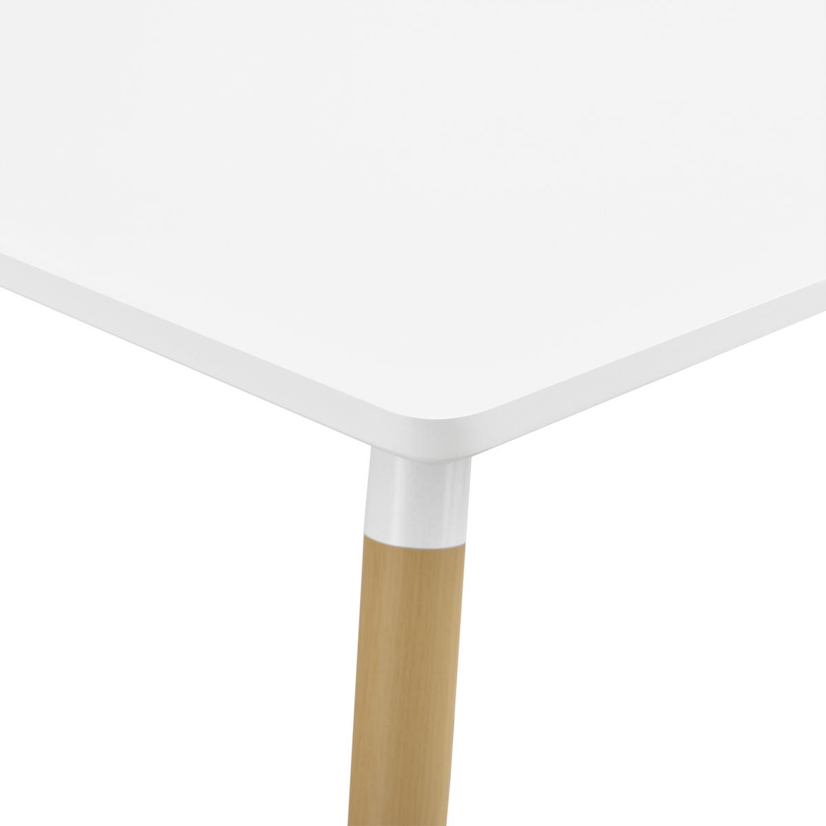 ESSTISCH Hessen - Braun/Weiß, Holzwerkstoff/Metall (80/80/74cm) - [en.casa]