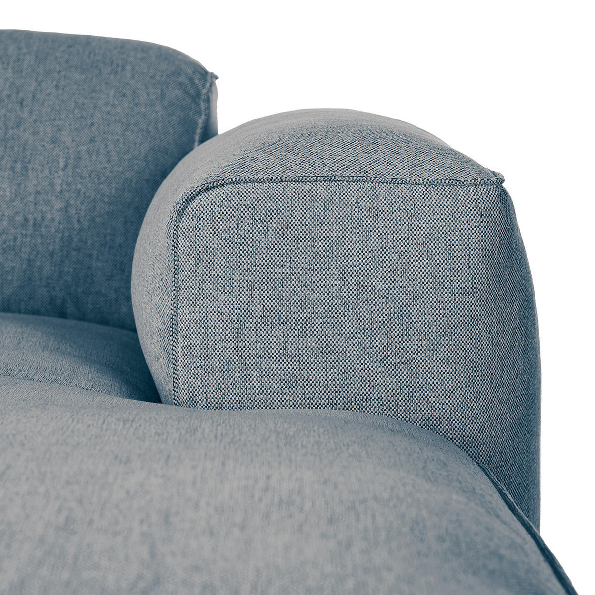 3-SITZER ECKSOFA mit Longchair - Blau/Schwarz, Kunststoff/Textil (284/173cm) - home24